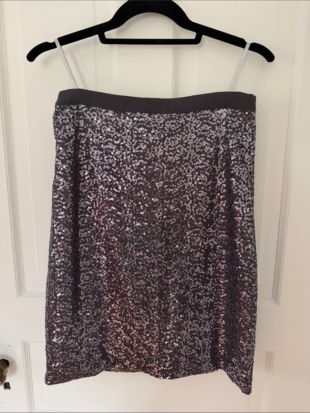 J. Crew Factory Silver Sequin Mini Skirt